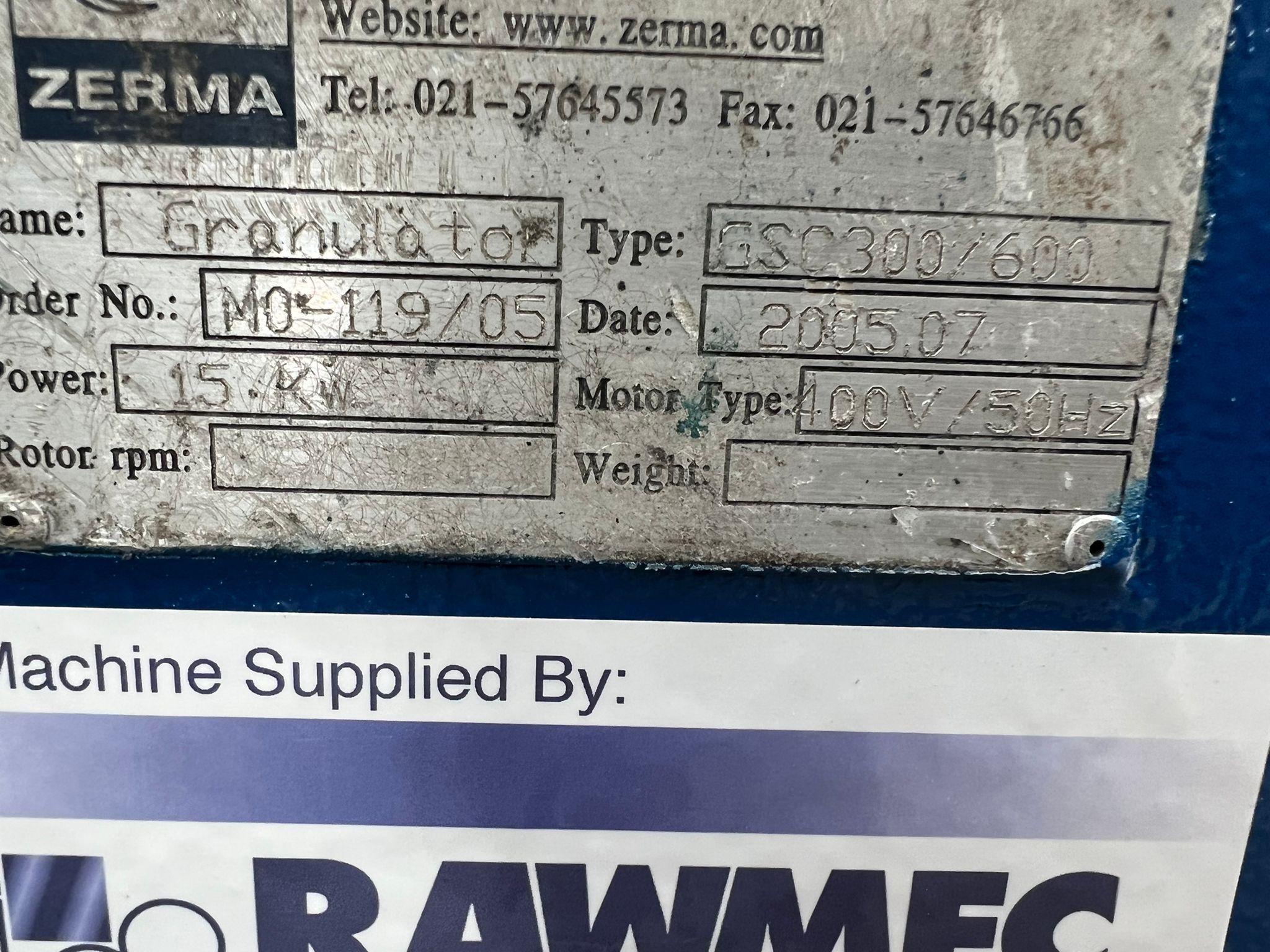 Zerma GSC 300/600 Granulator - Image 11